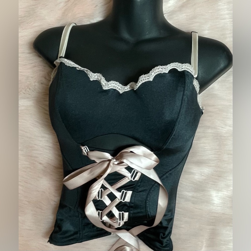 Pink on Black Corset